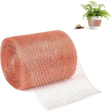 AIPERQ Filet en Cuivre, 12,7cm x 6m Ruban de Cuivre Contre Les Escargots, Piège à Escargots,Double Grillage Anti Rongeur Limaces et Escargots, Protection Parterres Surélevés pour Jardin