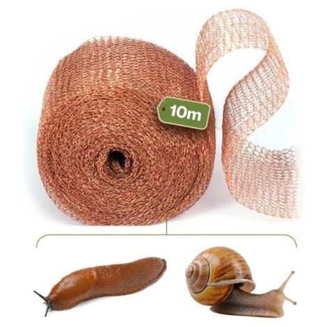 Filet en cuivre anti-limaces et escargots 10m x 12,7cm – Ruban haute qualité. Grillage protecteur pour plantes de maison et jardin –