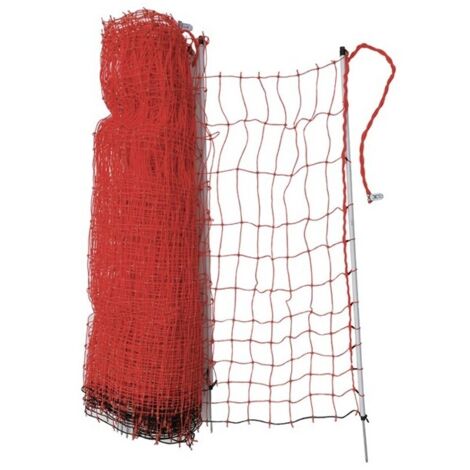 Filet enclos volaille orange 110 cm x 25 m – Non électrifiable – Installation rapide sans outils – Visibilité maximale – Chapron Lemenager