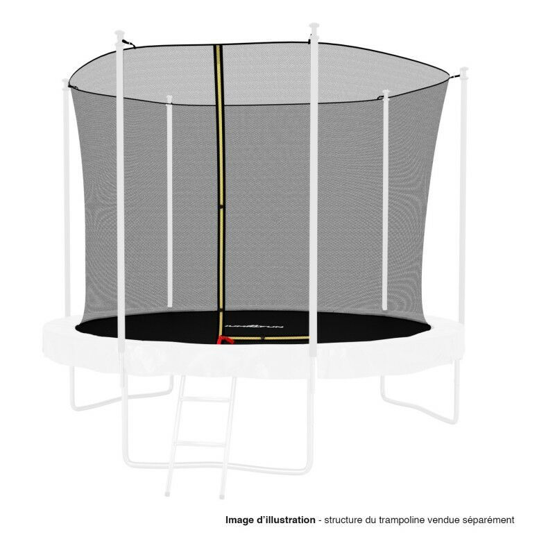 Jump4fun - Filet intérieur de sécurité pour trampoline : ø 10Ft, 6 Perches - Noir