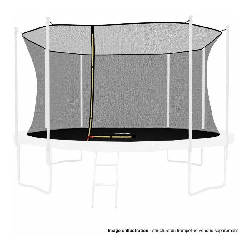 Jump4fun - Filet intérieur de sécurité pour trampoline : ø 13Ft, 8 Perches - Noir