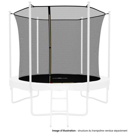 Filet intérieur de protection Universel pour trampoline 8FT ø244cm 6perches - avec bouchons hauts de perches et ficelle