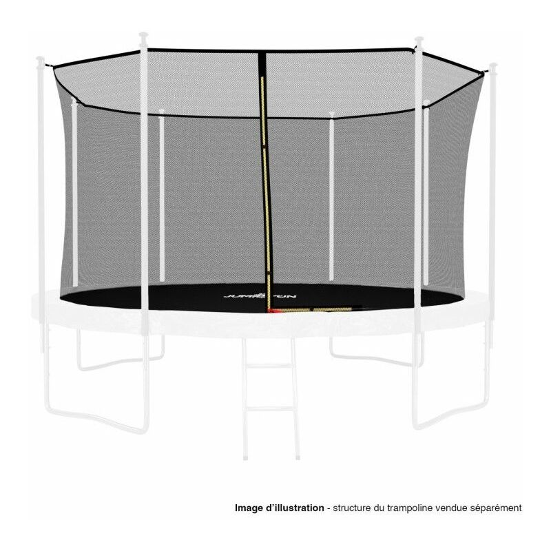 Filet intérieur de sécurité pour trampoline : ø 12Ft, 8 Perches - Noir