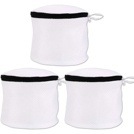 Filet Linge Machine à Laver, 3PCS Sac à Linge Cylindrique avec Fermeture Eclair pour Le Lavage De Machine, Filets à Lavage Réutilisation pour Blouse, Bas, Dessous, Soutien-gorge, Lingerie