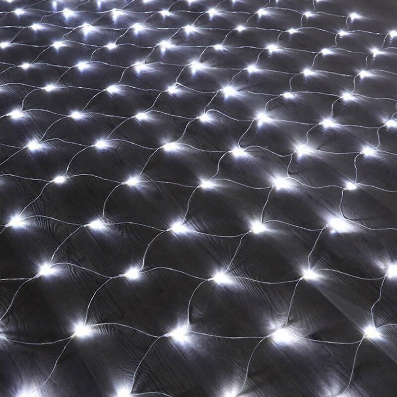 Filet lumineux, 192 LED, 3 m x 2 m, pour chambre, Noël, mariage, jardin, lumière blanche Filet lumineux, 192 LED, 3 m x 2 m, pour chambre, Noël, mariage, jardin, lumière blanche