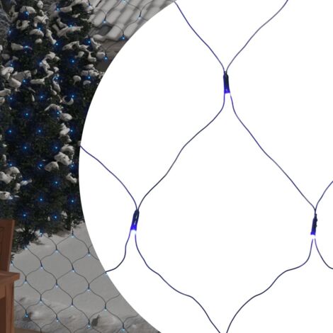 Filet lumineux bleu de Noël 3x3 m 306 LED Intérieur/extérieur vidaXL