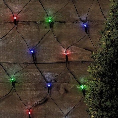 Filet lumineux extérieur lumières de noël 50 LED avec panneau solaire
