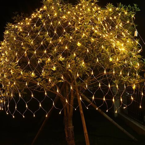 main image of "Filet lumineux LED Maille lumières féériques 3 x 2 m pour Noël, mariage, fête, intérieur et extérieur Couleur chaude"
