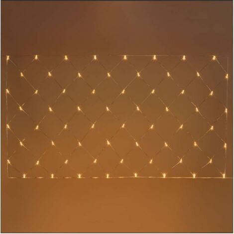 Filet lumineux raccordable 64 LED blanc chaud professionnelle 2MxH1M 24V Lotti