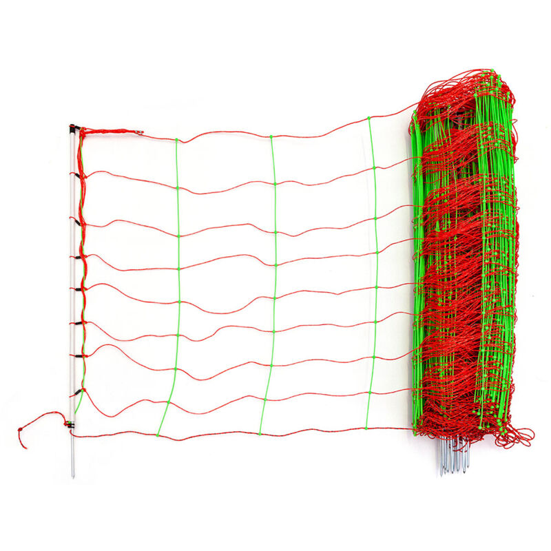 Ukal - Filet mouton avec rigidificateurs simple pointe, 0.9 x 50 m
