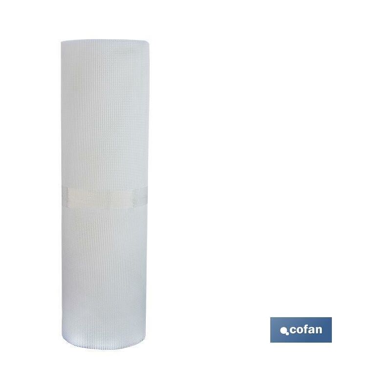 Cofan - Grillage en pvc Maille carrée de 5mm Couleur blanche Dimension de 1 x 25m