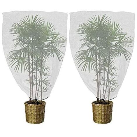 Filet pour arbres fruitiers, filet anti-insectes, lot de 2 filets de protection pour plantes avec cordon de serrage, filet de jardin (1 x 1,5 m / maille 0,8 mm) KLB