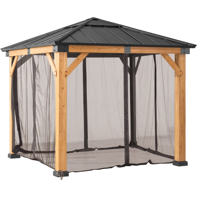 Filet pour gazebo en cèdre - 273cm x 273cm