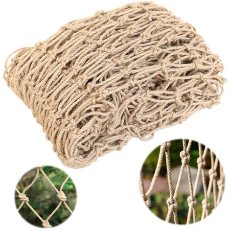 Filet pour Plantes Grimpantes, 2 m x 5 m Filet de Soutien pour Plantes, Naturelles Ficelle Jute Corde Filet à Plantes Grimpantes pour Plantes, respectueux de l'environnement, Biodégradable