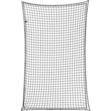 Filet pour remorque couverture de protection d'arrimage cargaison galerie de toit avec corde élastique 4 x 2,5 m PP noir