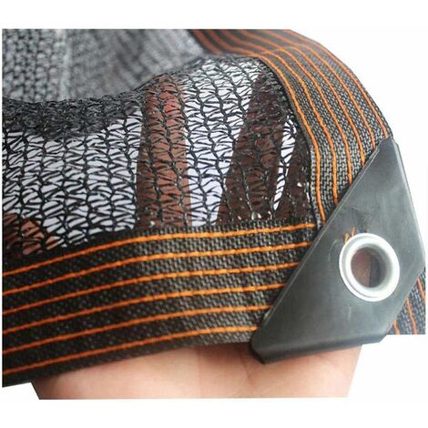 Filet Protection Solaire 50%, Coupe-Vent Voiles Avec Oeillets À Abat-Jour En Maille Résistante Bloquer Les Rayons Uv Plantes Noir,Pour Jardin Des Fleurs Serre Grange (2mx4m/6.6ftx13.1ft) MINKUROW