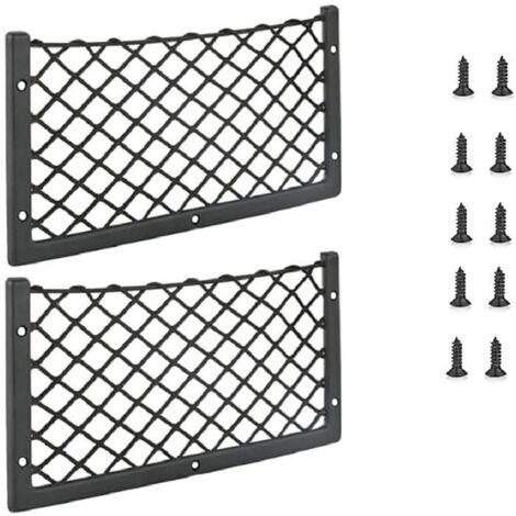 Filet Rangement pour Voiture 2 PCS, Organisateurs Rangement Coffre 36  18 CM, Multifonctionnel Sac Pocket Organizer de Voiture pour