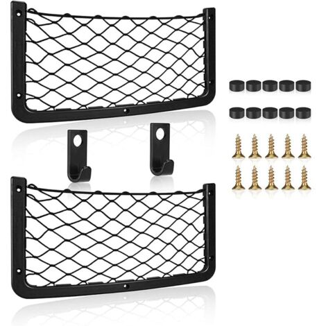 Filet Rangement pour Voiture, Filet de Rangement de Coffre, Grande Taille, Sac Pocket Organizer de Voiture pour Auto, Camping-Cars, Bateaux, Maison