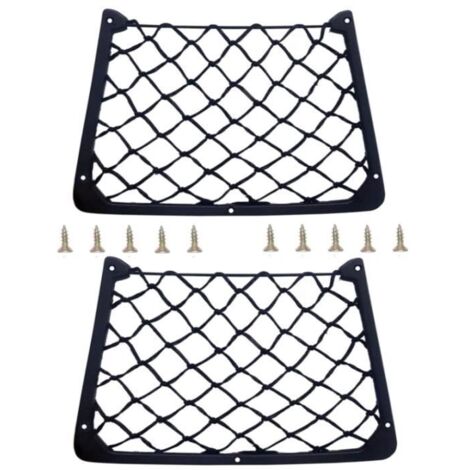 Filet Rangement pour Voiture - Universel - 31x21cm - Nylon et Plastique - 2 Pièces - 10 Vis Incluses