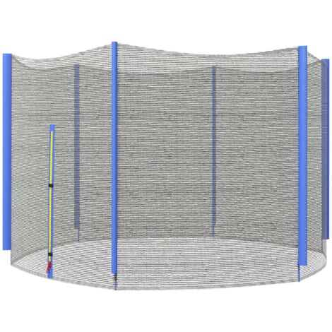Filet remplacement trampoline, sécurité avec 1 porte zipée, pour trampoline Ø244 cm, 6 poteaux
