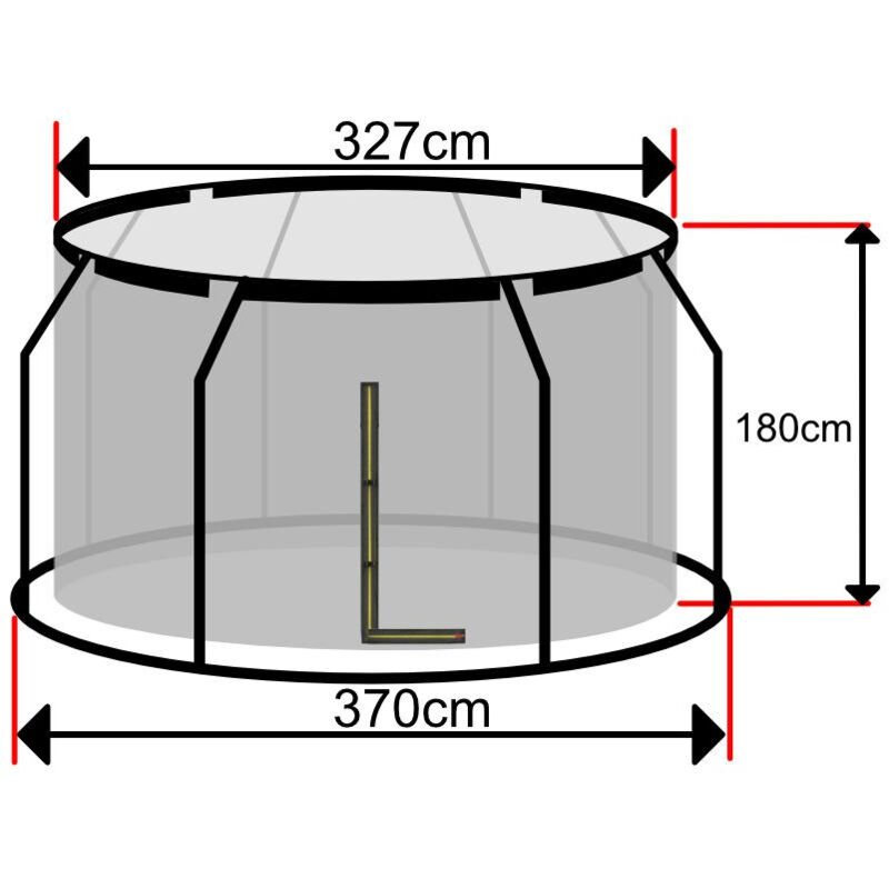Filet Trampoline 370 sur Anneau Intérieur
