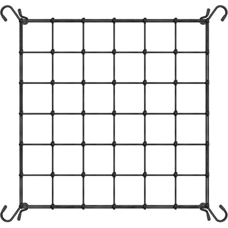 Filet treillis élastique avec 4 crochets pour plantes grimpantes, légumes, fruits et fleurs, 0,9 x 0,9 m