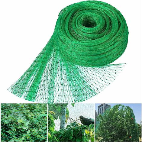 Filet vert anti-oiseaux, filet de protection contre les oiseaux de jardin, filet pour plantes de jardin, maille de clôture réutilisable, protège les légumes-fruits du raisin des oiseaux cerfs (6,6 x 3