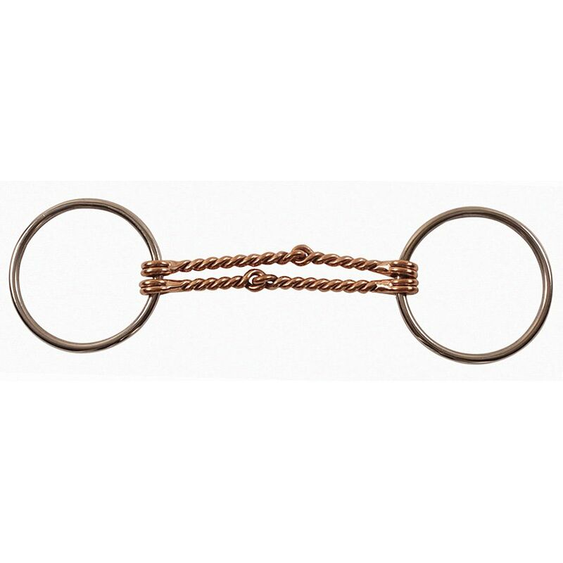 Filet western annelé en acier inoxydable avec bec en cuivre à double torsion grossière