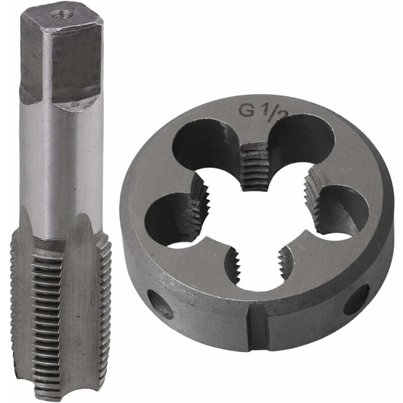 Filetage BSP 1/2 en alliage d'acier + taraud à main en acier rapide pour usinage de filetages externes