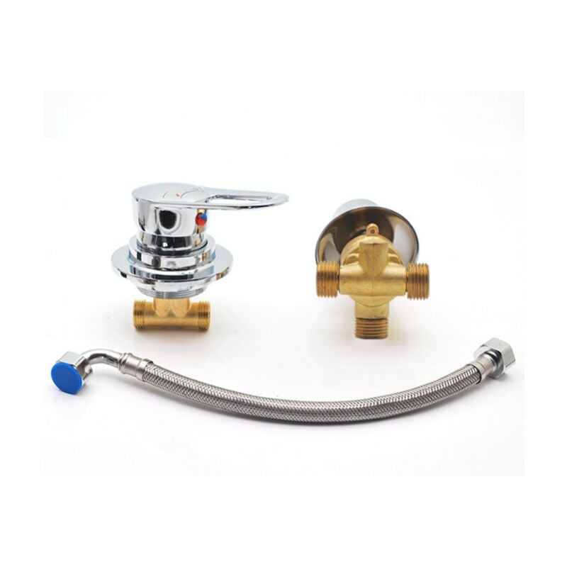 Filetage de cuivre complet divisé 3 fonctions inverseur salle de douche en deux pièces mitigeur robinet en céramique robinet à cartouche mitigeur eau