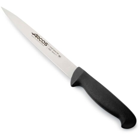 Filetiermesser  Arcos Farbe - Prof  295225  in Nitrum Edelstahl und mango ergonomisches schwarzes Polypropylen  und 19 cm Klinge, Vitrine