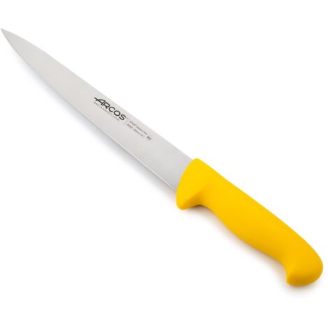Filetiermesser  Arcos Farbe - Prof  295500  in Nitrum Edelstahl und mango ergonomisches gelbes Polypropylen  und 25 cm Klinge, Vitrine