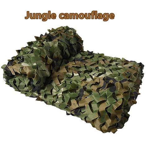 Filets de camouflage militaires renforcés à mailles blanches, pour auvent de jardin, pergola d&39extérieur, tente, bache, cache, abri solaire, gazébo, 3x3 3x 5, 23M 33,Jungle camouflage,2x2m