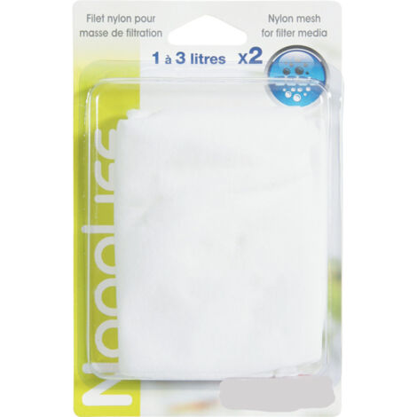 Filets nylon x2 pour masse filtrante 1 à 3 litres pour aquarium - animallparadise