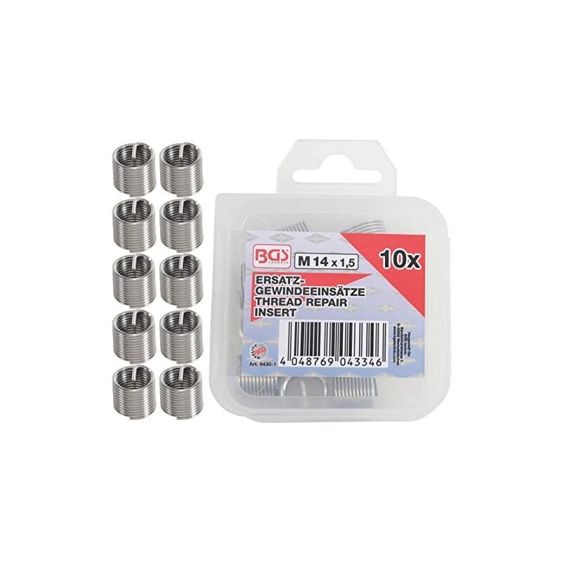 Oc-pro - bgs 9430-1 inserts taraudés M14 x 1,5 mm 10 pièces