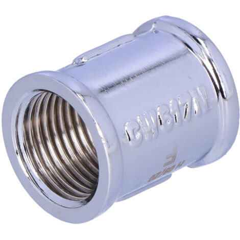 Filettatura femmina da 1/2" x filettatura femmina in ottone cromato
