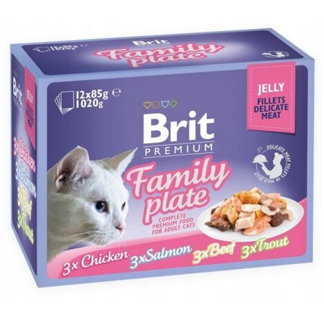 Filetti Brit Premium in gelatina, mix di sapori, 12x85g