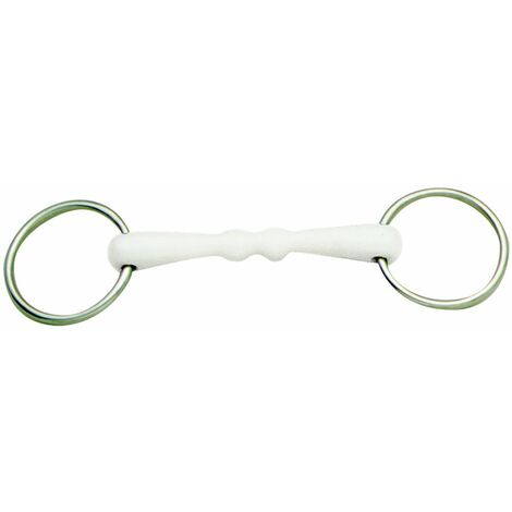 Filetto anelli intero flessibile con rivestimento in gomma al gusto di menta: 12,5 cm, Bianco e Argento