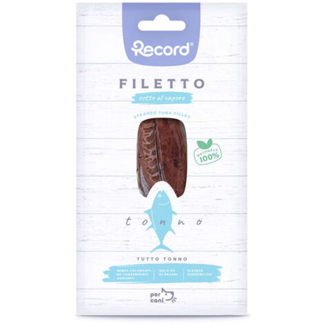 Filetto cotto al vapore tutto tonno snack monoproteico premium per cani 24 confezioni x 25 g cad.