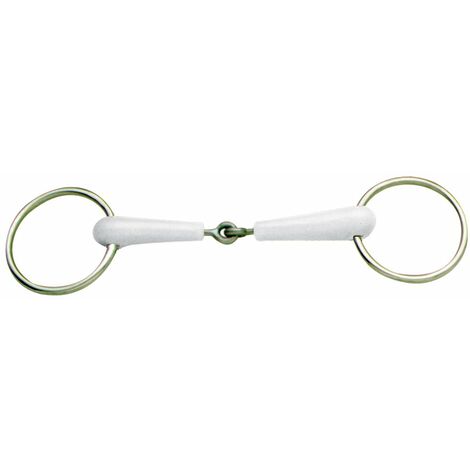 Filetto Daslo anelli snodato con rivestimento in gomma al gusto di menta: 12,5", Bianco argento