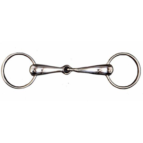 Filetto inglese snodato con imboccatura grossa 23 mm: 12,5, Argento