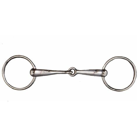 Filetto inglese snodato con imboccatura media 18 mm: 11,5, Argento
