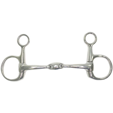 Filetto tipo baucher con oliva in acciaio inox imboccatura 14 mm da 13,5 cm