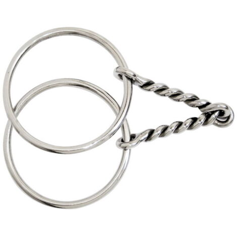 Filetto western con filo ritorto 10 mm e anelli da 12,5 cm