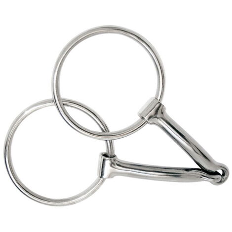 Filetto western snodato 11 mm con anelli e inserti in rame 12,5 cm