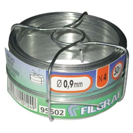 Filgraf fil de fer 1,3 mm x 50 m finition argentée