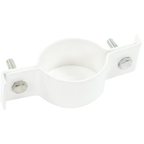FILIAC 6 colliers de fixation pour Poteau rond BLANC ø 48mm