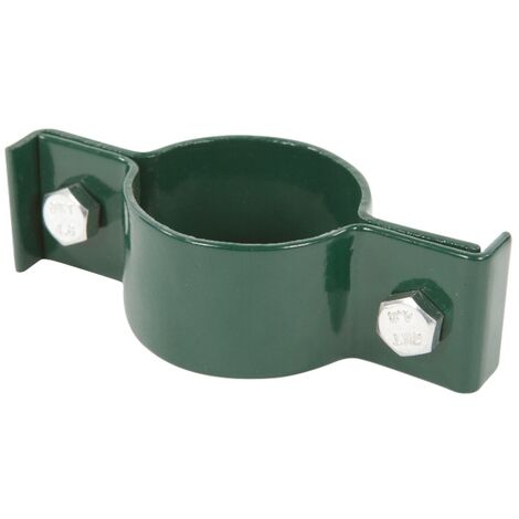 Filiac – Lot de 6 colliers de fixation pour poteau rond vert ø 48mm – Acier thermolaqué – Installation stable et durable