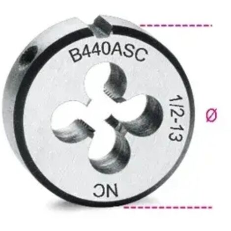 Filiera tonda acciaio cromo unc passo grosso beta 440asc - 3/4x10