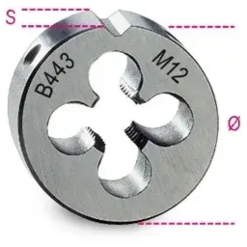 Beta - 443 matrice ronde en acier hss à pas fin - 10x0.75